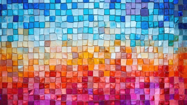 abstract background with squares mosaic tile, ai