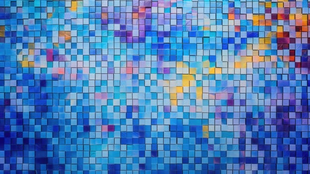 abstract background with squares mosaic tile, ai