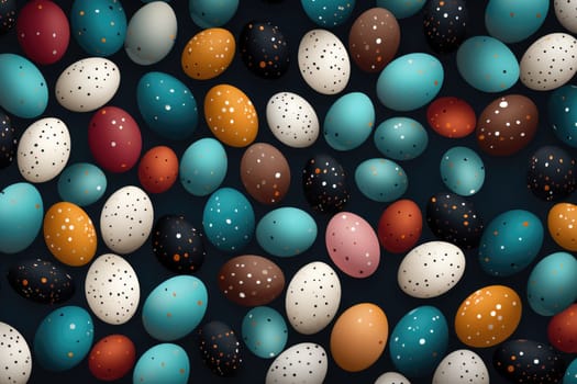 Colorful Easter eggs pattern background. ai generated