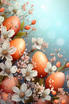 Easter decor concept. Easter background banner. ai generated