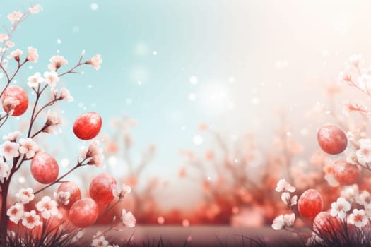 Easter decor concept. Easter background banner. ai generated