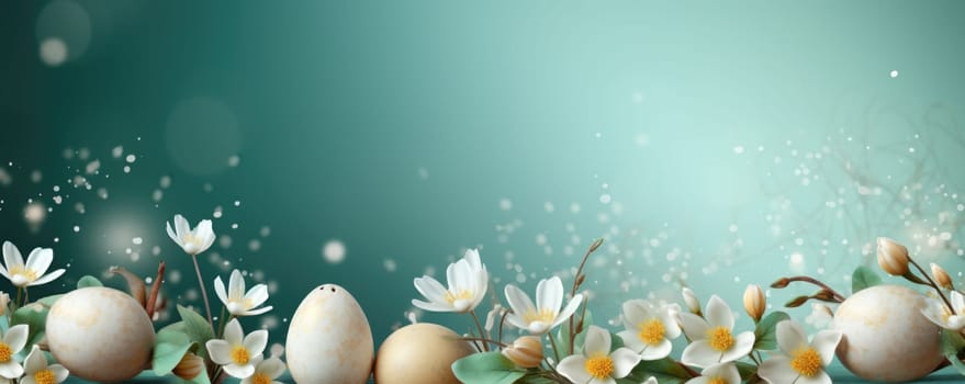 Easter decor concept. Easter background banner. ai generated