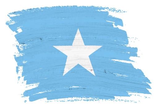 A Somalia flag background paint splash brushstroke 3d illustration with clipping path