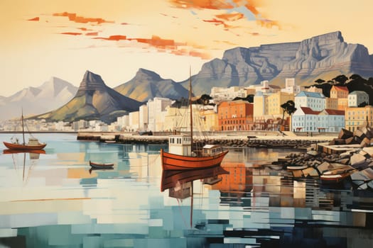 Harbor Haven: Tranquil Waters and Majestic Table Mountain in Cape Town's Scenic Victoria Bay