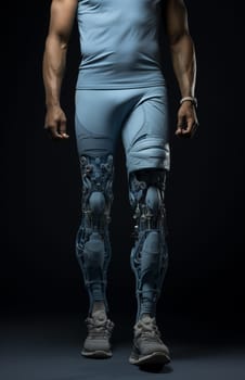 3d render of a unpowered human exoskeleton