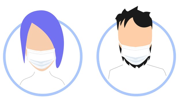 Recommended use of masks or respirators. In concept of coronavirus Covid-19 2019-nCoV