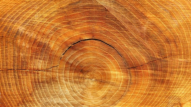 Trunk cut from a tree with the detail of the rings in the wood.