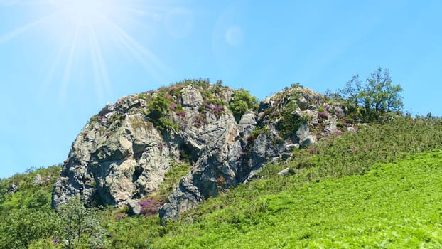 Rock on top of a mountain