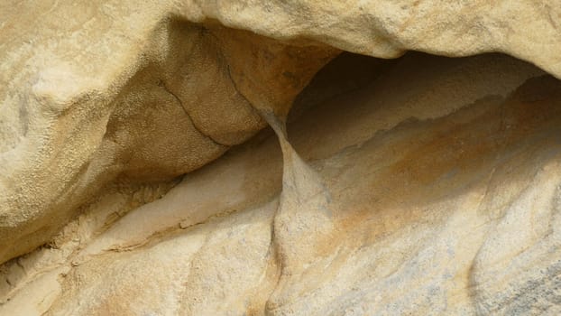 Eroded sandstone on the sea shore