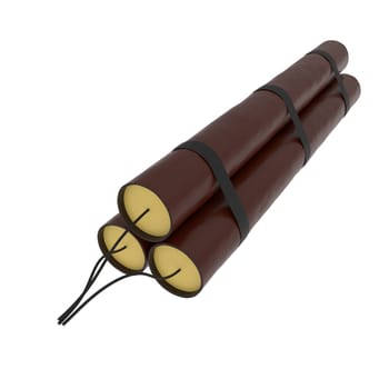 Dynamite isolated on white background. High quality 3d illustration