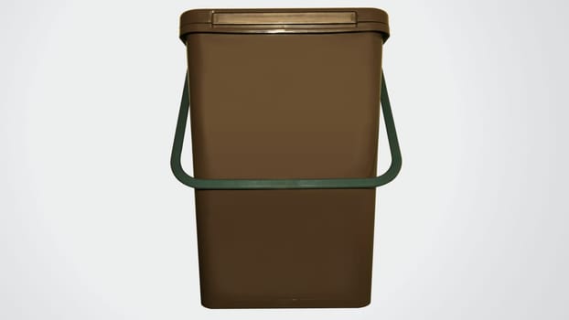 Brown recycling bucket for organic material