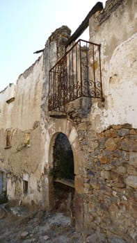 Ruined house in an uninhabited village of Yesa in Navarre