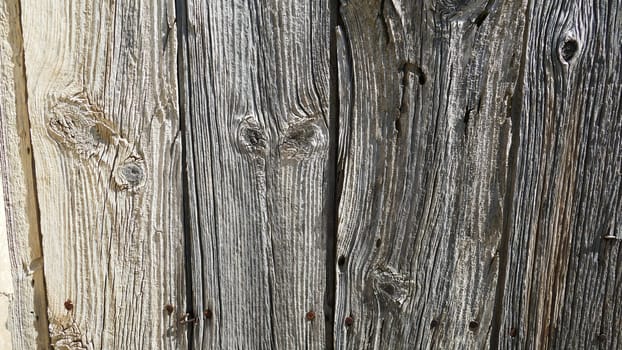 Deteriorated wooden door from an uninhabited village of Yesa in Navarre