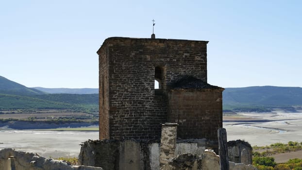 Church of an uninhabited village of Yesa in Navarre