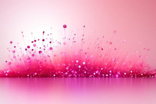 Horizontal abstract pink background with splash elements.