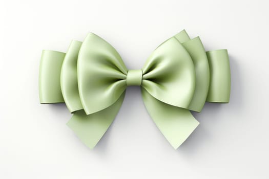 A minimalist representation of a Green sheen ribbon. Generative AI.