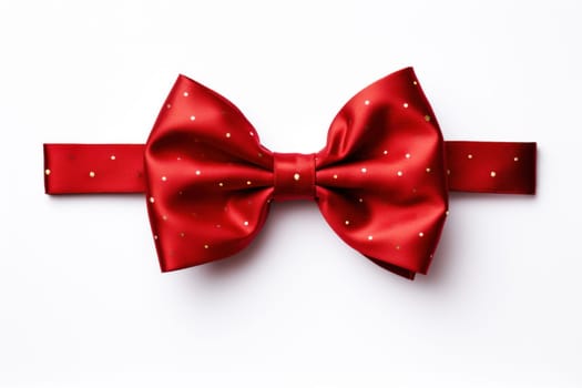A minimalist representation of a red ribbon. Generative AI.