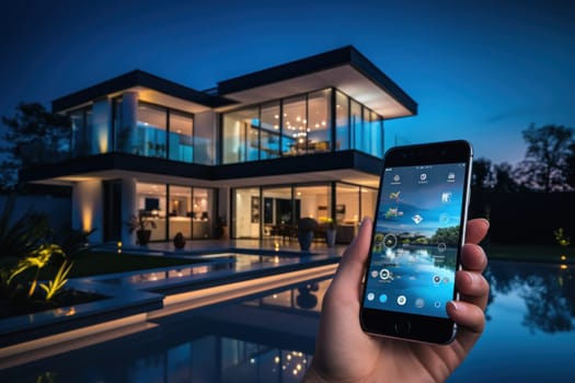 Smart home solutions, remote control via mobile devices and energy optimization. Generative AI.