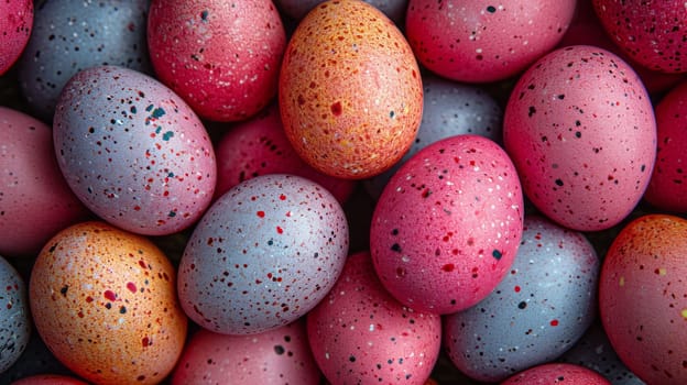 easter eggs multicolored close up background.