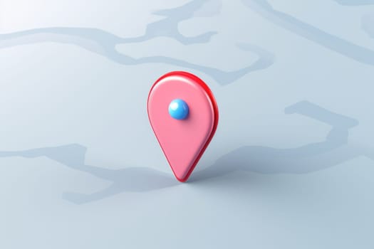 travel concept. GPS navigator pin checking points. Generative AI.