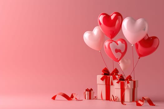 Simple happy valentine's day backgrounds. Generative AI.