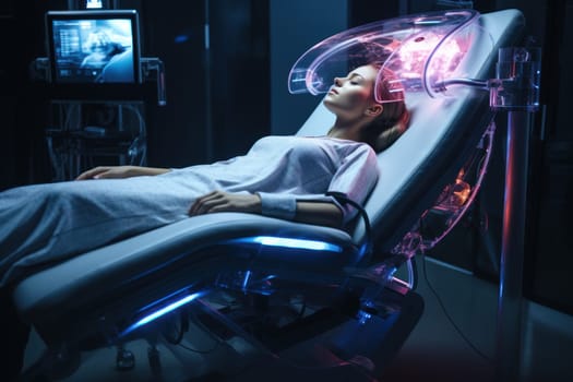 Concept Medical treatment by Artificial Intelligence technology. Generative AI.