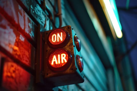 The indicator light shows the word ON AIR. Generative AI.