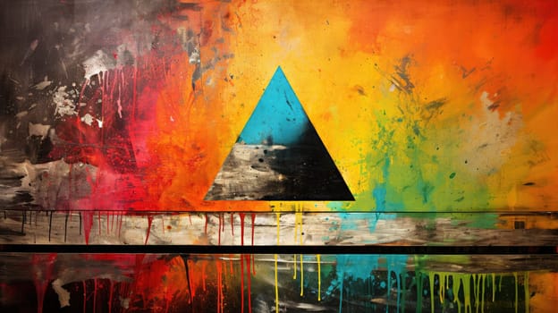 abstract color rainbow triangle background LGBTQIA, ai