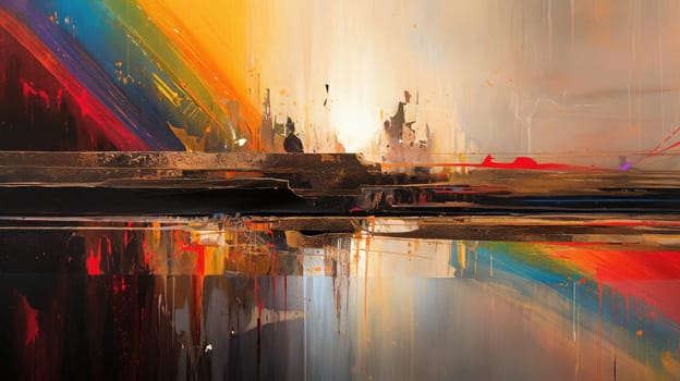 abstract color rainbow background LGBTQIA, ai