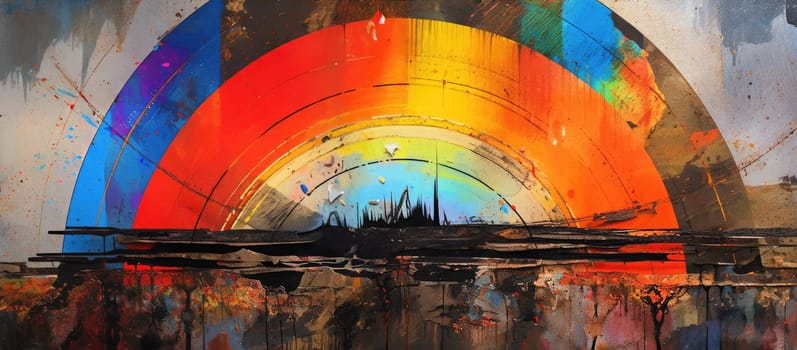 abstract color rainbow background LGBTQIA, ai