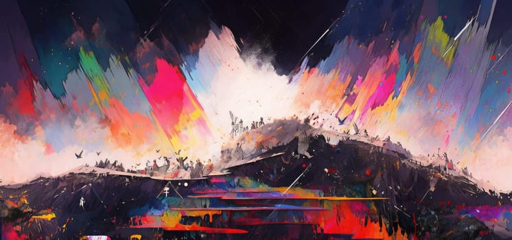 abstract color rainbow background LGBTQIA, ai