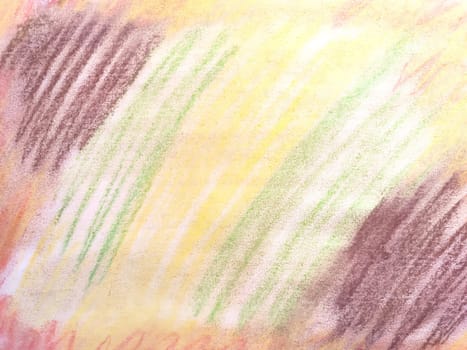 Abstract background, fine drawn texture with multicolored randomly shaded spots. Frame, place for text, copy space. Red, Brown, Yellow, Green