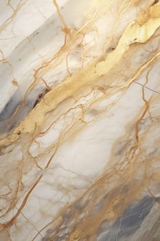 Luxurious beige marble texture with gold veins, ideal for high-end design backgrounds, wallpaper, covers, or elegant product presentations. Vertical format. Generative AI