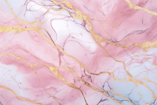 Soft pink marble with delicate gold veins, perfect for wedding stationery, feminine branding materials, and gentle background designs. Pastel colors. Generative AI