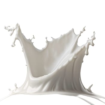 Pouring milk splash isolated on white background. Splash of milk or cream isolated on white background With clipping path. High quality image