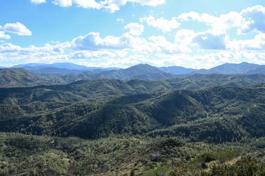beautiful mountains in cyprus in winter 2