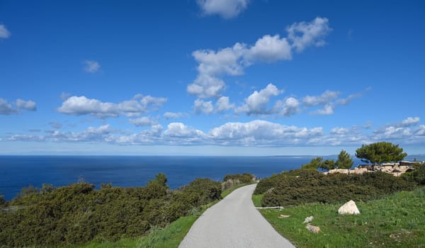 road in the mountains of Northern Cyprus in winter 13