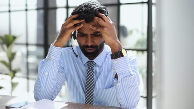 Upset angry shocked businessman, broker or ceo, working in office