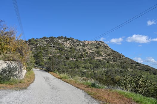 road in the mountains of Northern Cyprus in winter 16