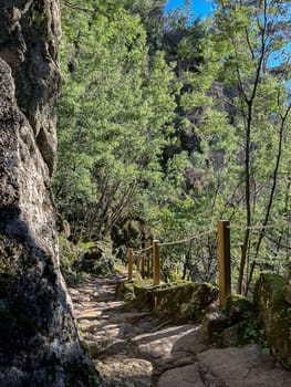 Starways on the Corgo River valley walkways on the city of Vila Real.