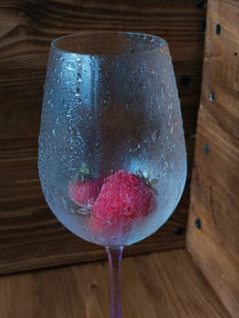 Drops of freshness on a glass. High quality photo