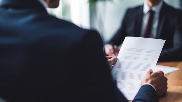 job interview, Recruitment, CV, Resume, contract and business employment concept, AI Generative.