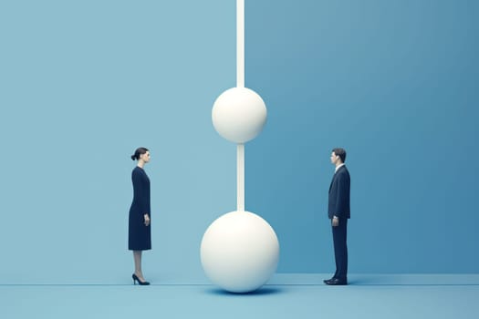 Gender equality concept illustrator background.
