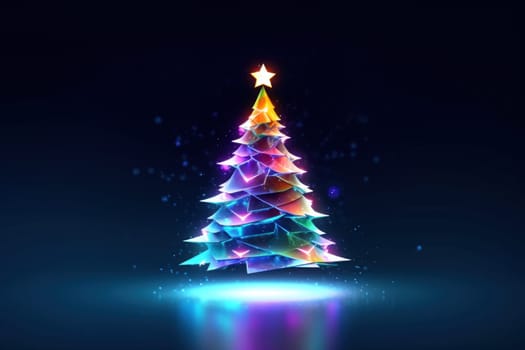 Christmas tree Motion Graphics background.