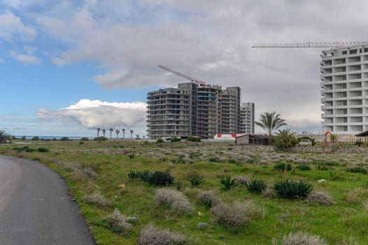 construction of a residential complex near the Mediterranean Sea on a winter day in Cyprus 6