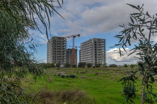 construction of a residential complex near the Mediterranean Sea on a winter day in Cyprus 5