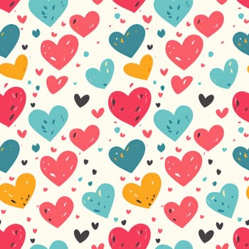 Cute valentine seamless pattern. Generative AI.