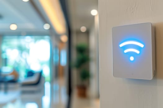 Concept Smart home wifi for controlling electrical equipment. Generative AI.