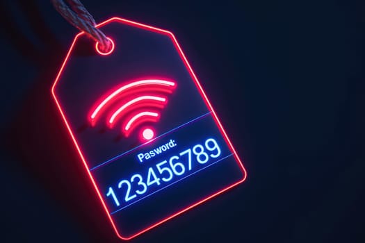 Security concept, Easy wi-fi password. Generative AI.