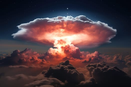 Photo of A nebula celestial object surrounded by cosmic clouds wallpaper.
